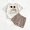 Cute Baby Outfit Set with Horn-shaped Patchwork