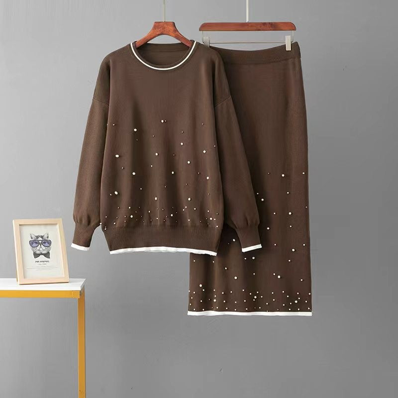 Loose top and skirt set