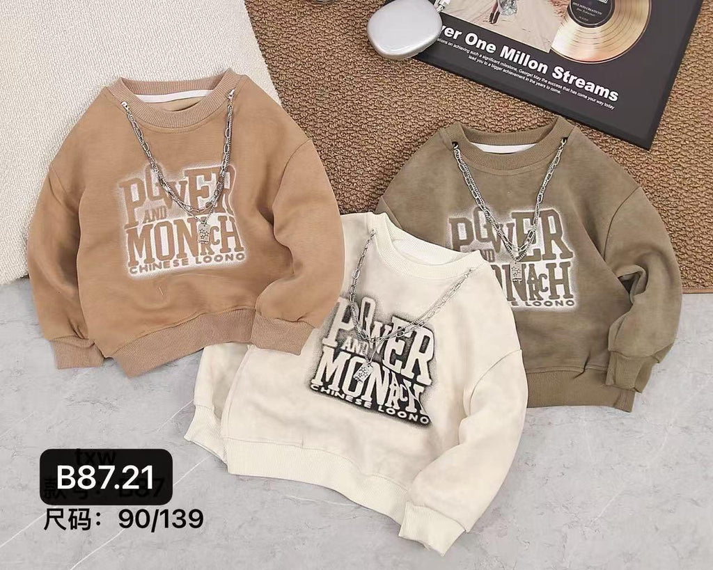 Kids Graphic Crewneck Sweatshirt – Sizes 90-130