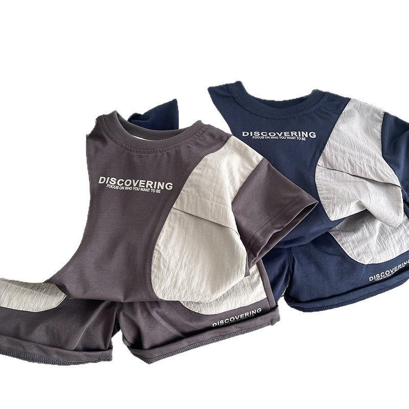 Short sleeved shorts baby two-piece set