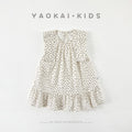 Cute Dress for Baby Girls, Lightweight with Patchwork Sleeves