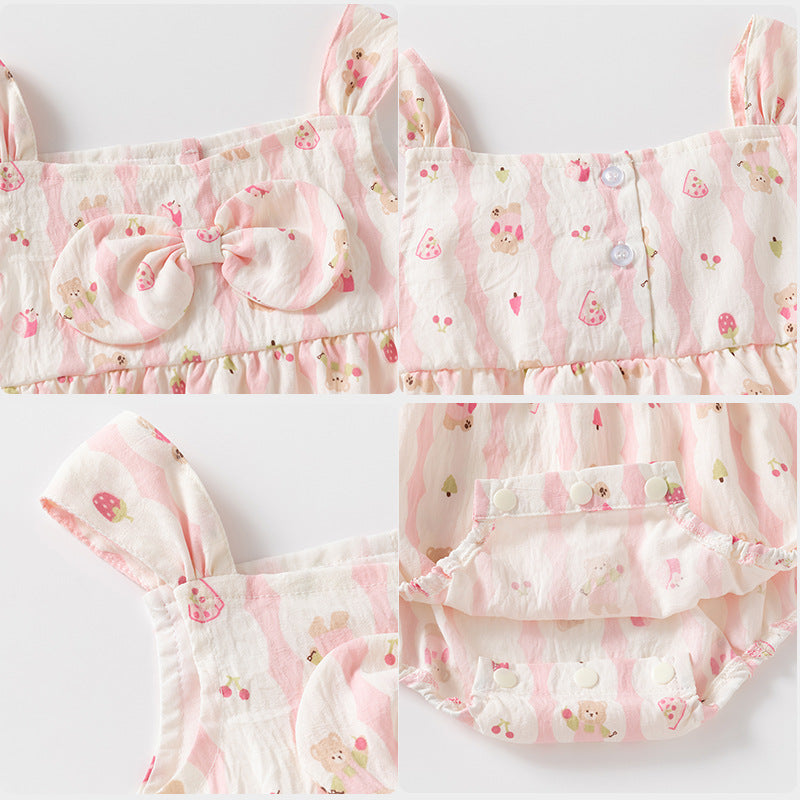 Sleeveless baby jumpsuit