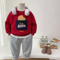 Baby cartoon hoodie baby long sleeved two-piece set