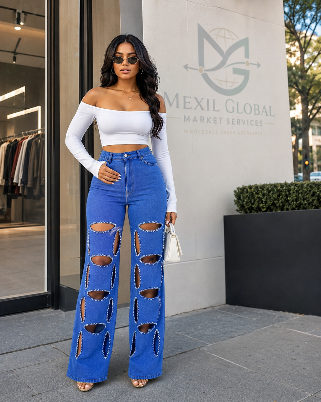 Women's Designer Long Jeans — Elegant & Bestselling Style | Bulk Wholesale (MOQ 100 pcs)