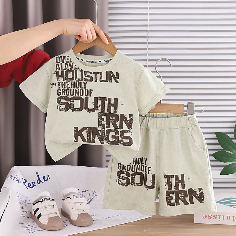 Baby summer casual letter children's clothing