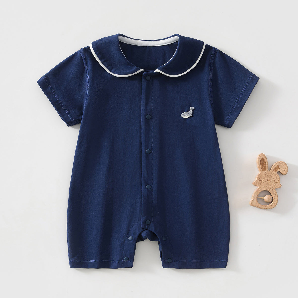 Lightweight Short Sleeve Bodysuit for Baby Girls
