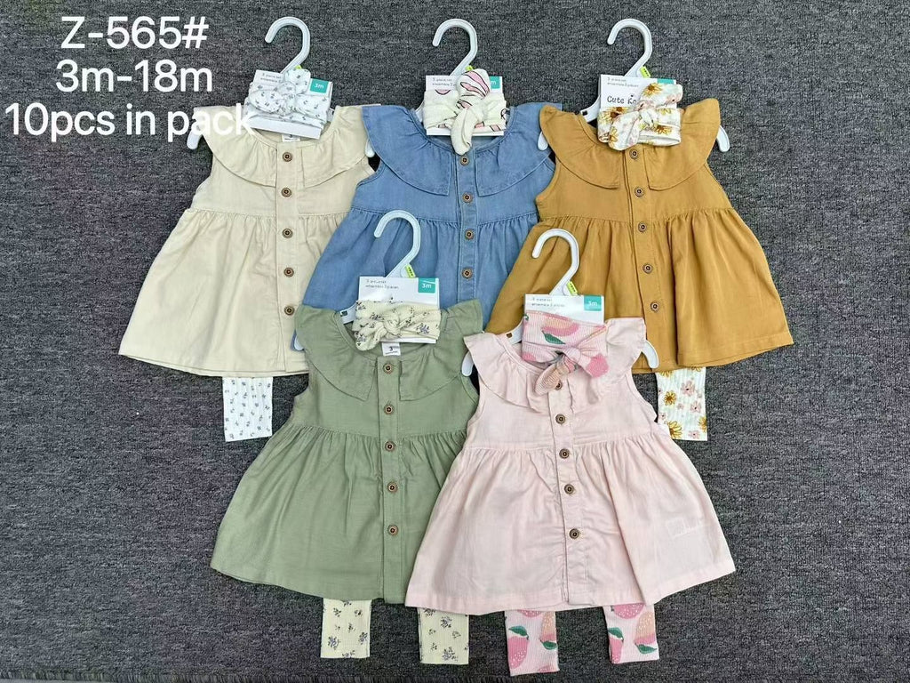 baby 3pcs set Size:3m-6m-9m-12m-18m 10pcs in pack