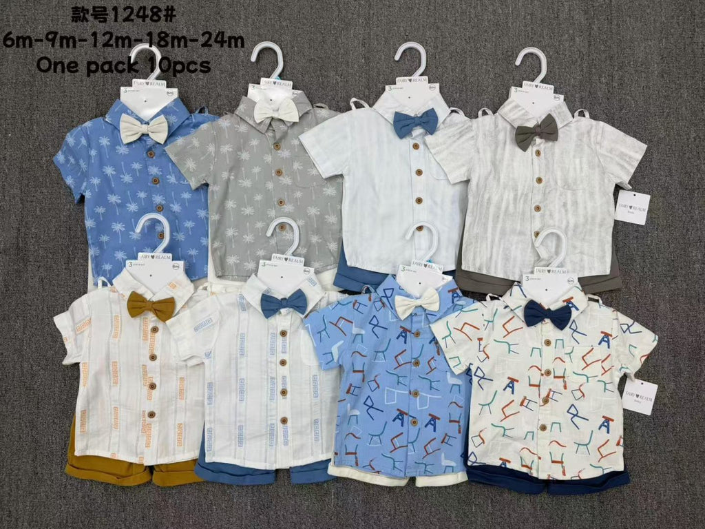 Baby Boy Gentleman Suspender Set – Wholesale | $9.71/Set | Style #1248-1 | MOQ 1 Pack (10 Pcs) | Sizes 3M-24M