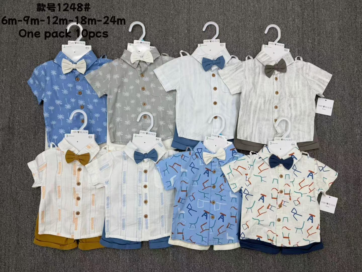 Baby Boy Gentleman Suspender Set – Wholesale | $9.71/Set | Style #1248-1 | MOQ 1 Pack (10 Pcs) | Sizes 3M-24M