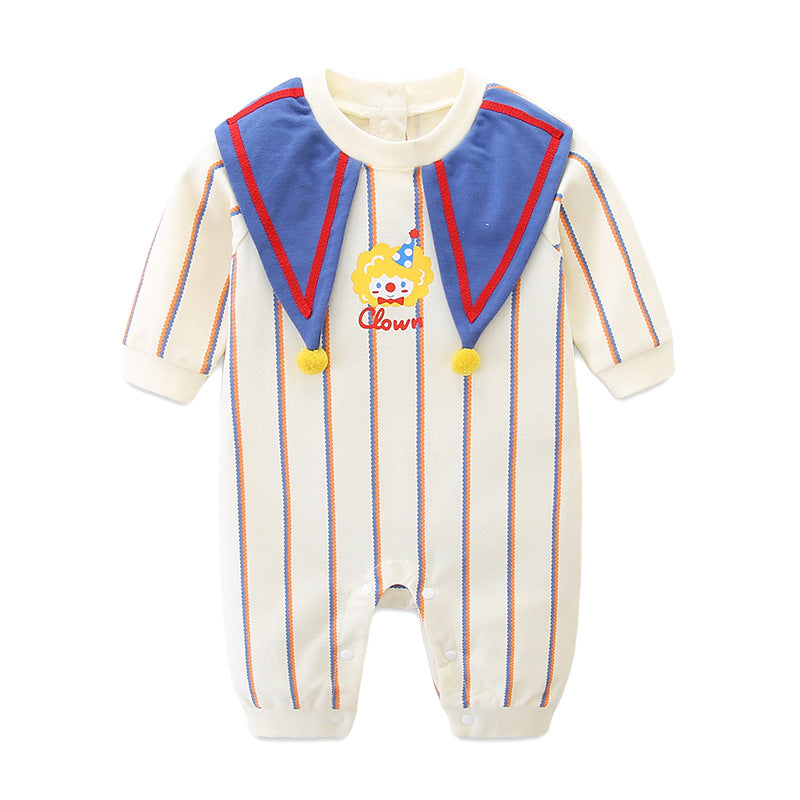 Baby Autumn Cotton Romper for Girls, Stylish Onesie for Newborns, Spring and Autumn Clothing for Baby Boys
