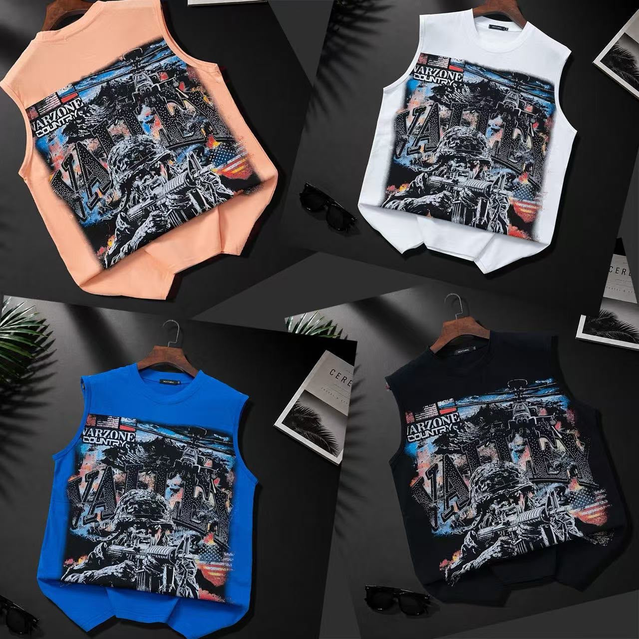 Men's mixed graphic tank top style 10