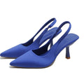 Women's Point Toe Kitten Heel Slingback Pumps