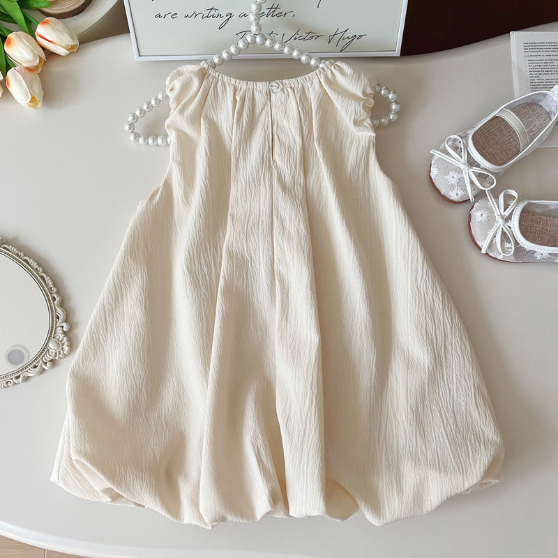 Baby Girl Cute Bowknot Bubble Sleeveless Dress