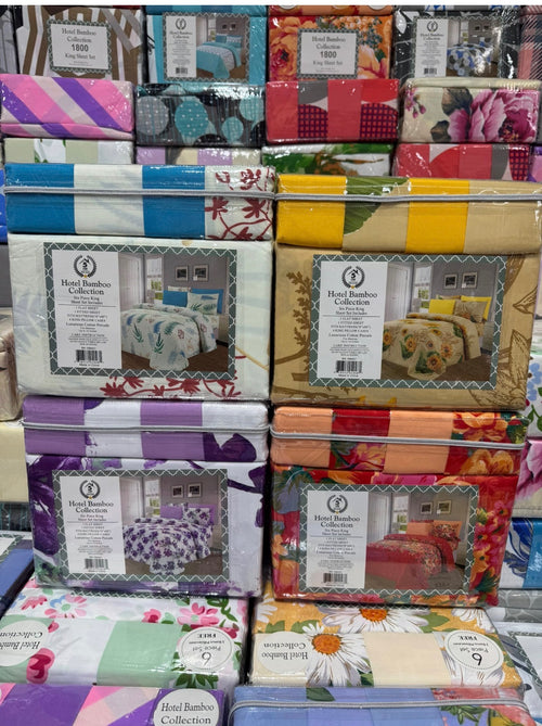 6 Piece 100% Cotton Bed Sheet Set – Premium Quality | Wholesale Pricing Available