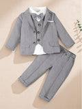 Boys Light Gray 3-Piece Suit Set | Pack of 12 | Unit Price $11 | Mix-GC-123