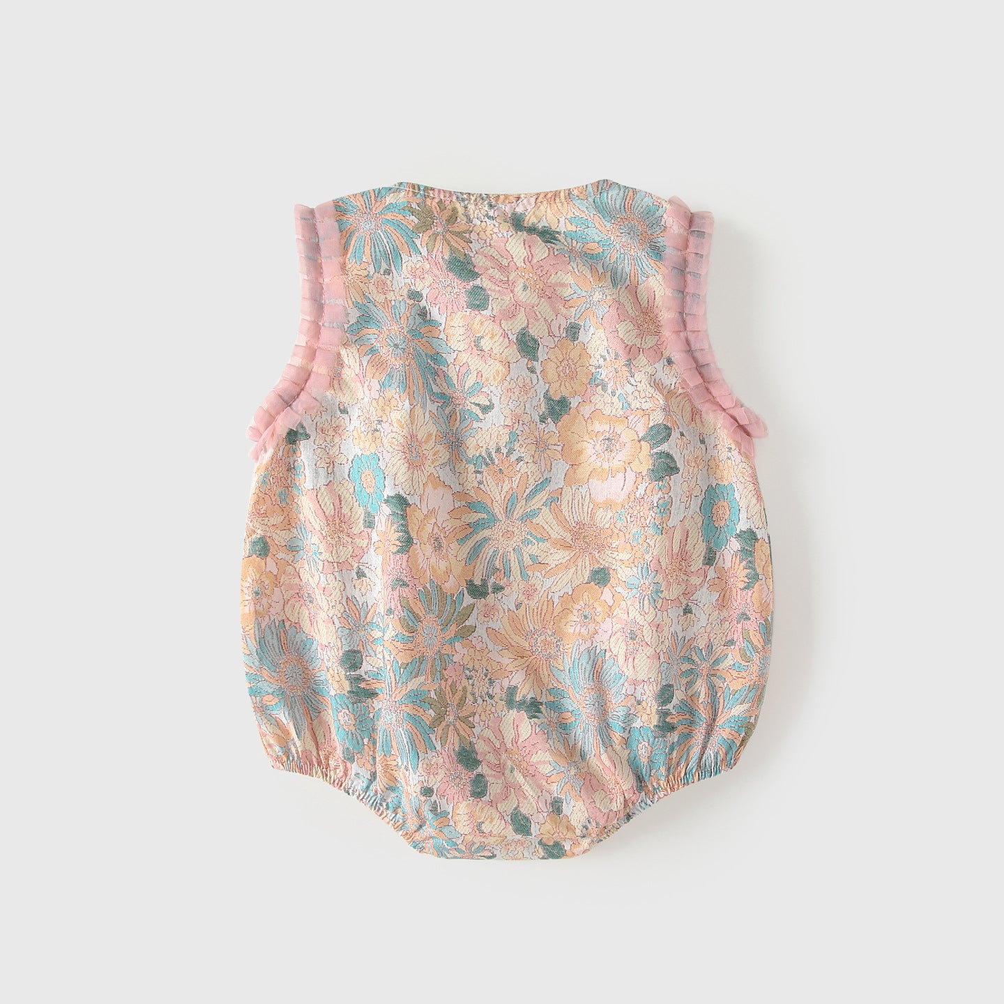 Round neck sleeveless baby clothes