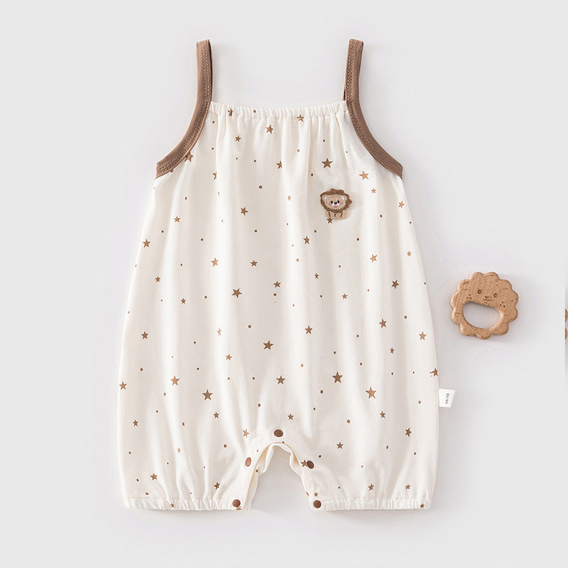 Sleeveless camisole jumpsuit for baby girls