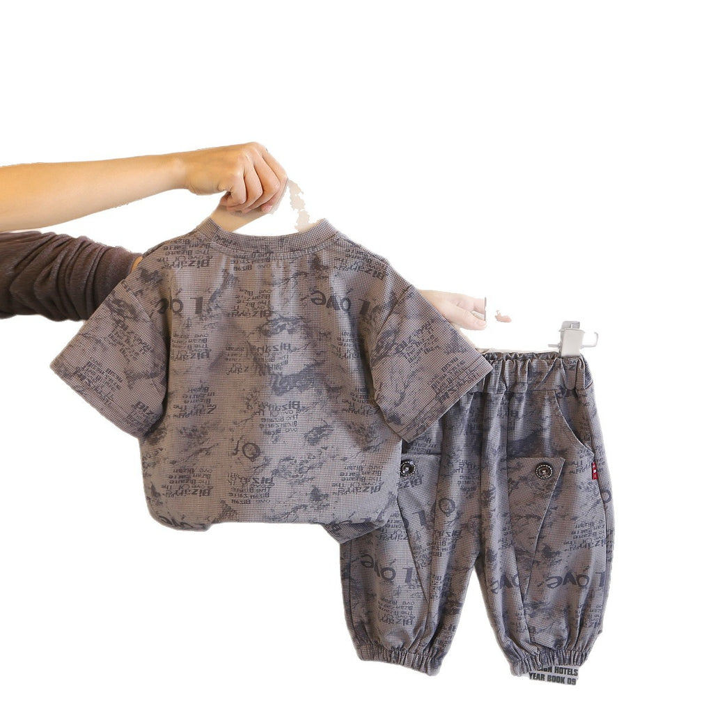 Short sleeved baby summer two-piece set