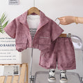 Summer short sleeved three piece baby outfit