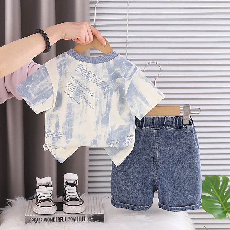 Thin children's baby summer two-piece set