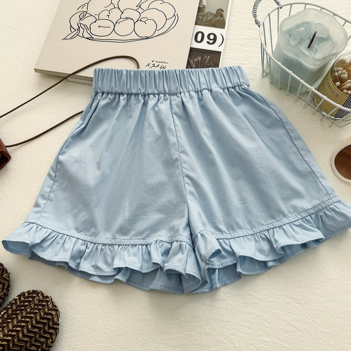 Chic Polka Dot Cake Top with Ruffle Shorts Set for Girls Summer Casual Two-Piece Outfit