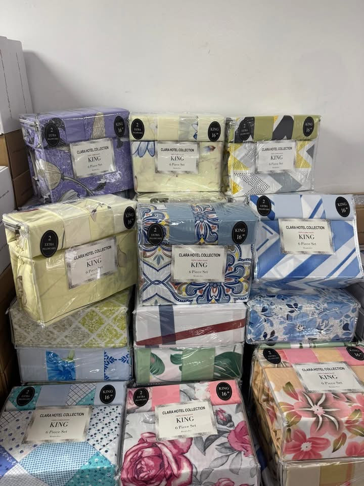 Hotel Collection Mixed Sheets Set – 6 Piece | Wholesale Carton (12 Sets)