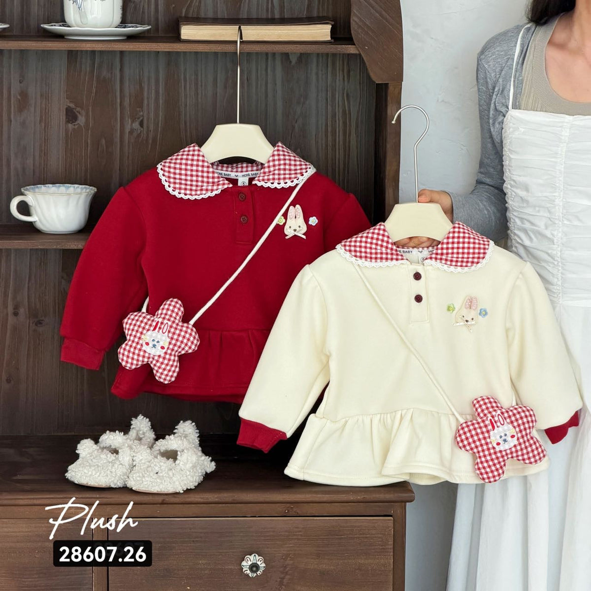 Girls Plush Bunny Sweatshirt Top | Pack 12 | $95.00/pack | MOQ 4 Packs