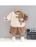 Kids’ 2-Piece Bear T-Shirt & Shorts Set | $5.20 | MOQ 12 Sets