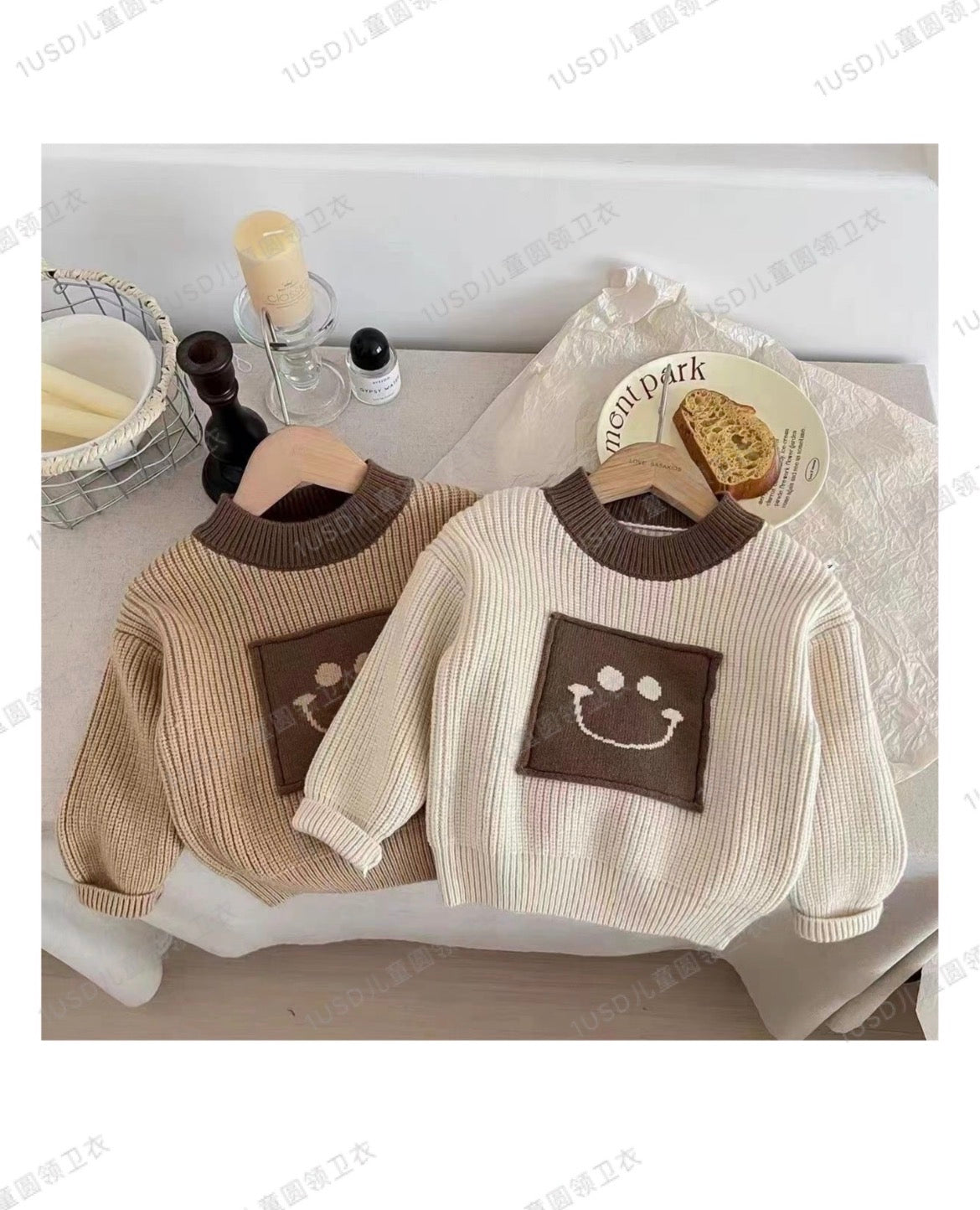 Girls RuBole Mint ruffle collar sweatshirt in mint green pink and cream
