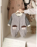 Baby Cozy Sherpa Striped Romper – $7 Each | MOQ 12