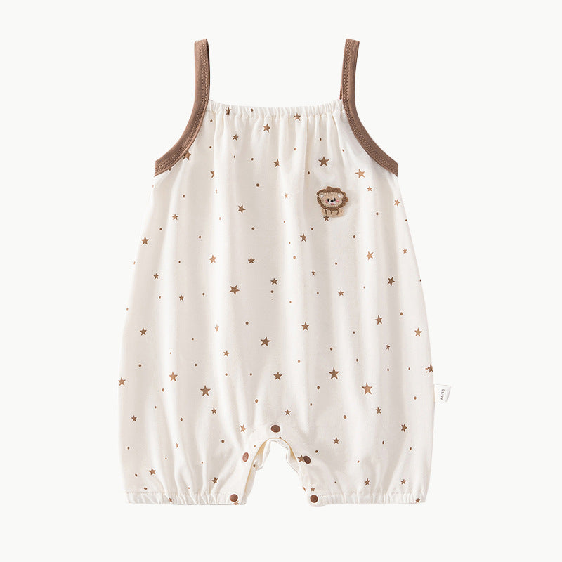 Sleeveless camisole jumpsuit for baby girls