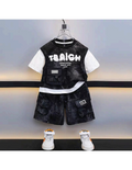 Kids’ 2-Piece Streetwear T-Shirt & Cargo Shorts Set | $5.50 | MOQ 12 Sets