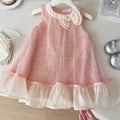 Girls' Summer Dress Fashionable Sleeveless Princess Dress for Kids Child's Strap Dress