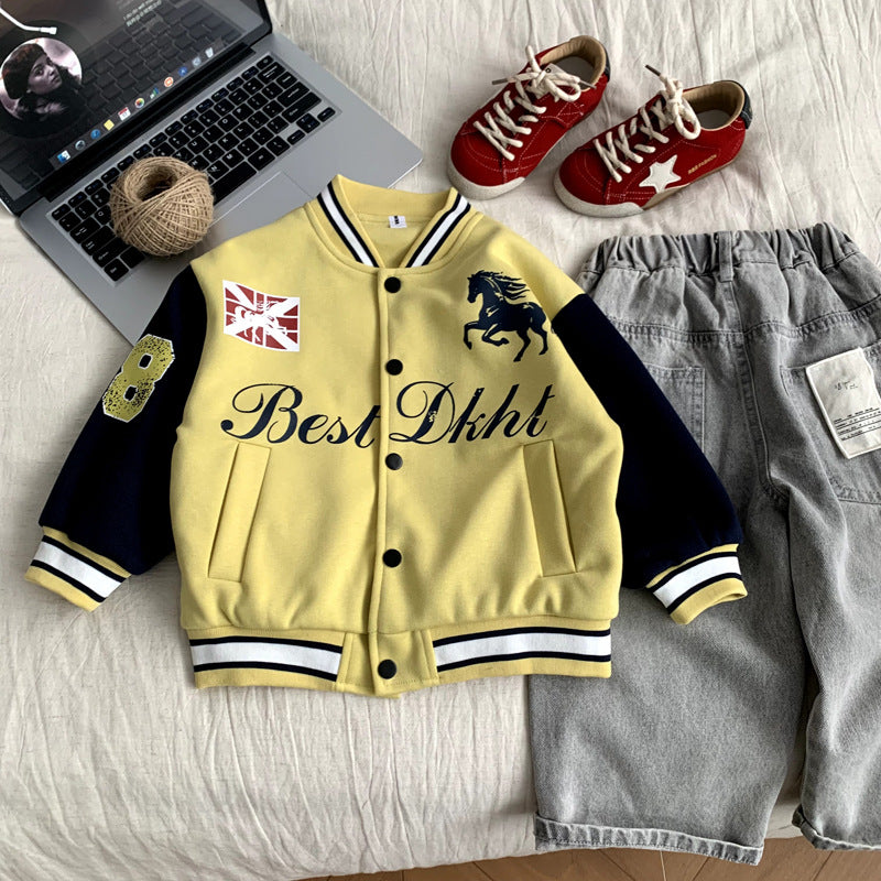 Boys' outerwear children's spring and autumn clothing baby