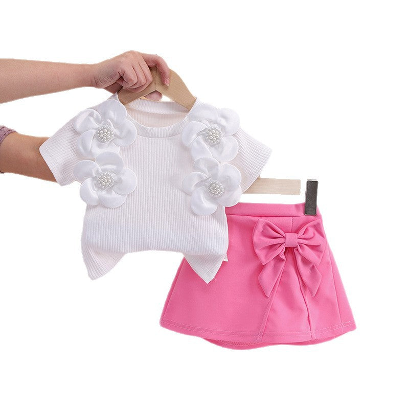 Baby short sleeved shorts two-piece set