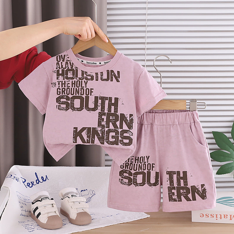 Baby summer casual letter children's clothing