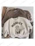 Kids Arraywear denim pocket utility sweatshirt in light gray and black