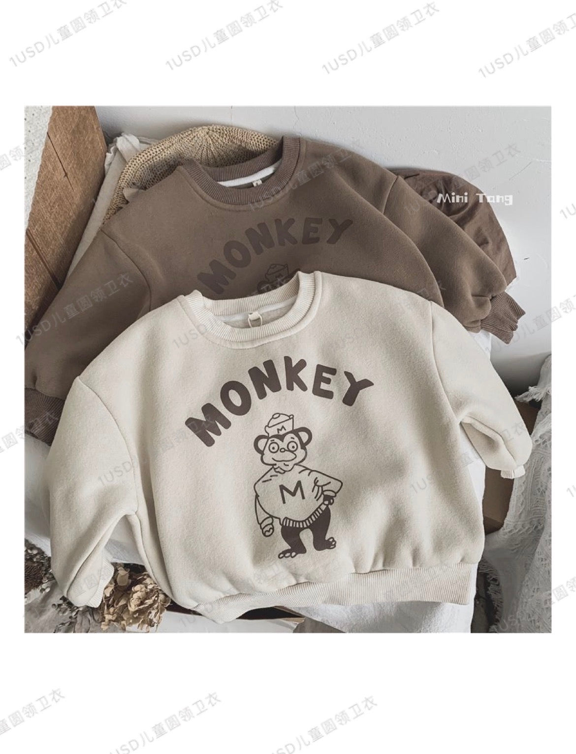 Kids Arraywear denim pocket utility sweatshirt in light gray and black