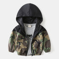 Baby thin camouflage color blocked jacket