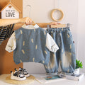 Baby Cowboy Vest Baby Long Sleeve Three Piece Set