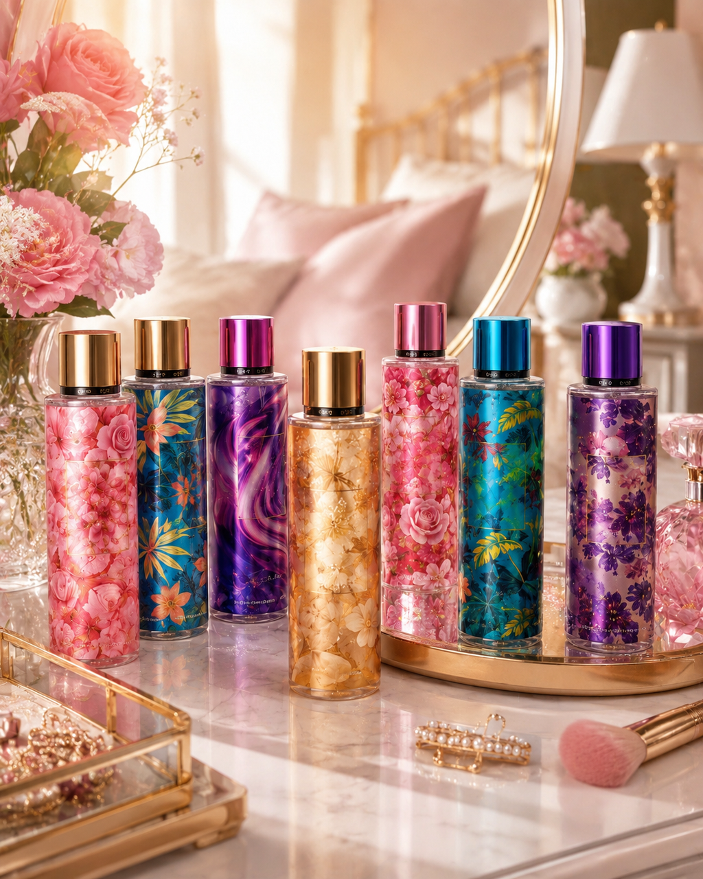 Body & Bath Spray Perfumes — Bulk Wholesale (288 pcs/box)