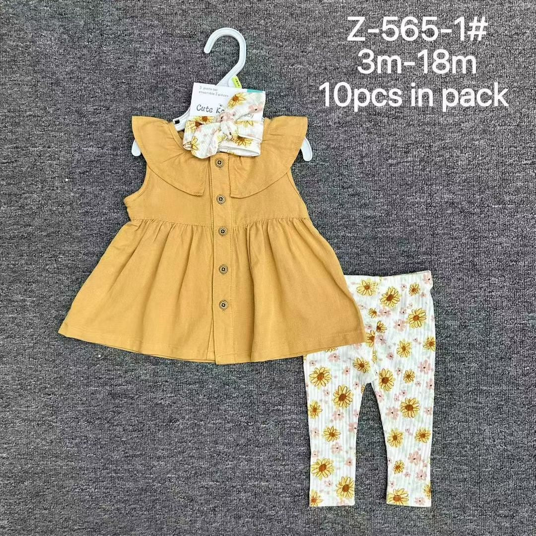baby 3pcs set Size:3m-6m-9m-12m-18m 10pcs in pack