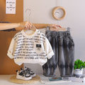 Kids Letter Hoodie 2-Piece Set – Sweatshirt & Pants