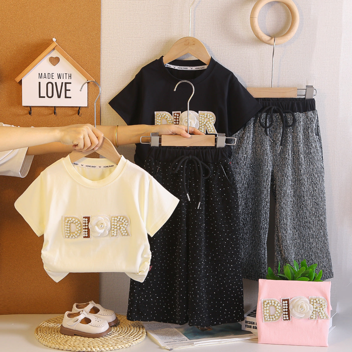 Summer baby and children's clothing two-piece set