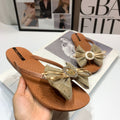 Women’s Elegant Bow Flip-Flops | Unit Price: $8.00 | MOQ: 12 Pairs Per Color