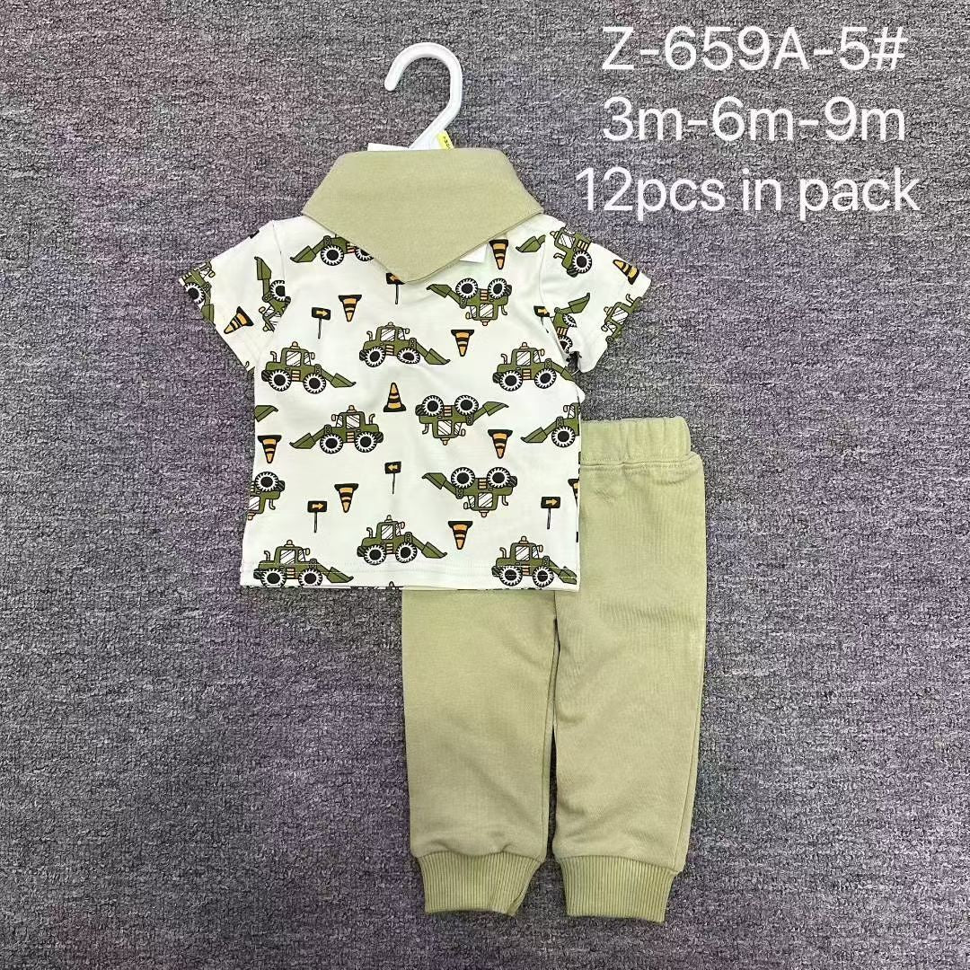 baby 3pcs set Size:3m-6m-9m-12m-18m 10pcs in pack