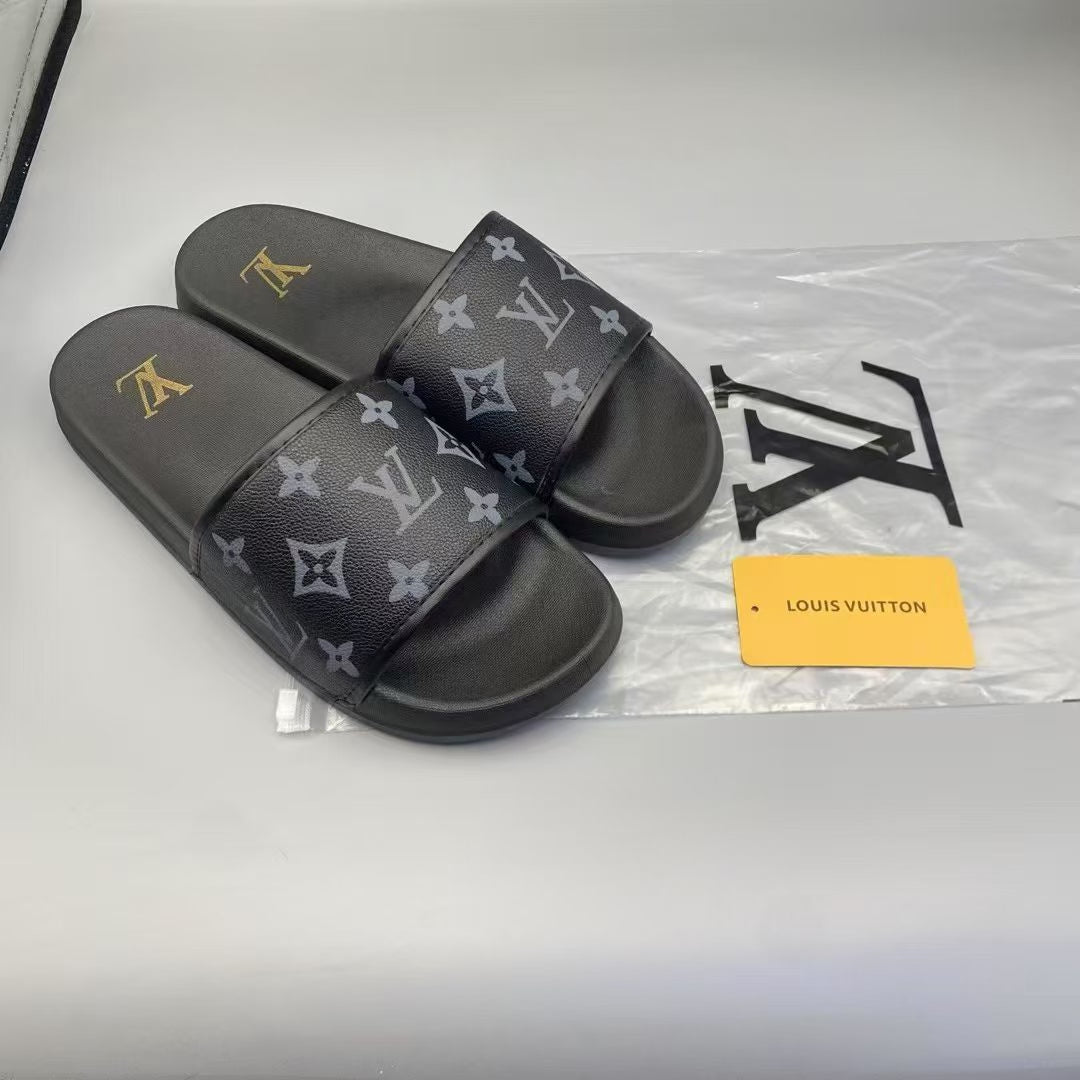 Chanel Tweed CC Logo Slide Sandals |all mixed  $12.5/pair | MOQ 120 Mixed | 2 Colors