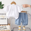 Boys' short sleeved two-piece baby clothes