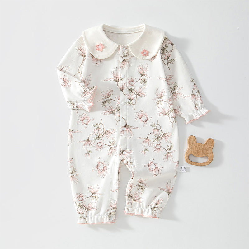 Onesie with Peter Pan Collar,Baby Bodysuit