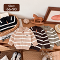Baby Striped Zip-Up Knit Cardigans Wholesale | $4.95/Unit | Pack 5 or 12 | Size 66-90 | Code Mix-GC-146